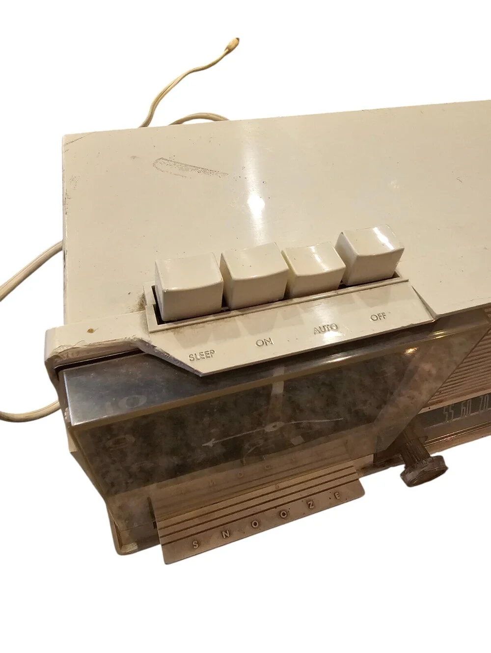 Vintage GE Aquamarine AM Tube Alarm Clock Radio 1960’s AS IS